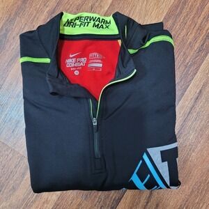 Nike‎ Pro Combat Hyperwarm Dri-Fit Max Title Boxing Pullover Top Mens